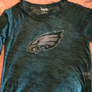 Philadelphia Eagles Burnout bling long sleeve